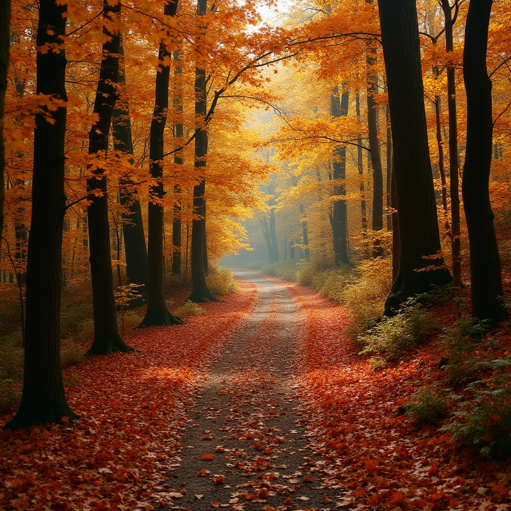 Sentiero escursionistico autunnale sull'Appennino italiano